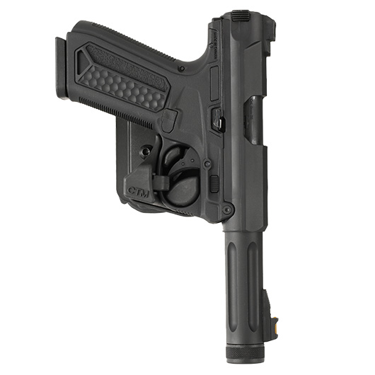 CTM Speed Draw Tactical Holster f. Action Army AAP-01 Assassin Pistol rechts schwarz Bild 8