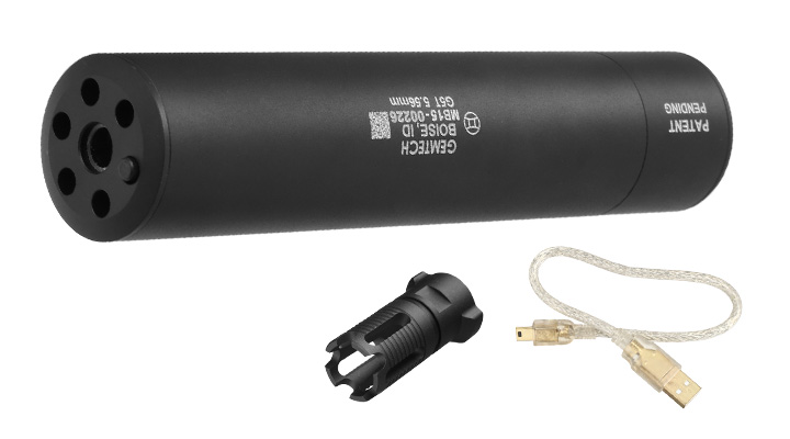 Madbull / Gemtech G5 Aluminium Silencer mit Tracer Unit inkl. FH 14mm- schwarz