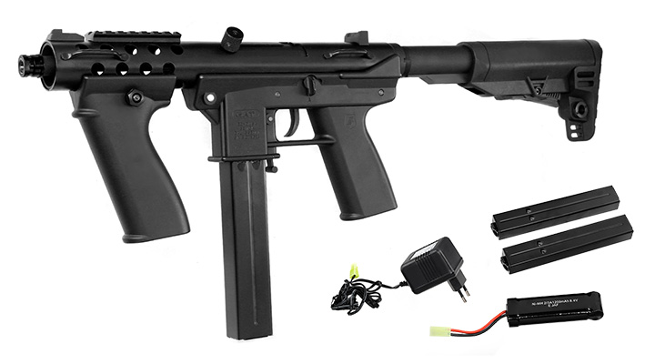 Echo1 GAT-X mit Slide Stock Komplettset S-AEG 6mm BB schwarz