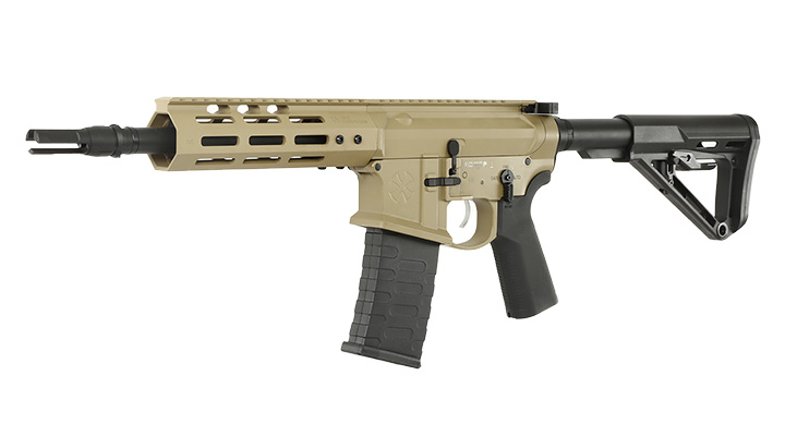 APS / EMG Noveske 7.94 Zoll SBR Gen. 4 eSilver Edge SDU-MosFet Vollmetall S-AEG 6mm BB Tan