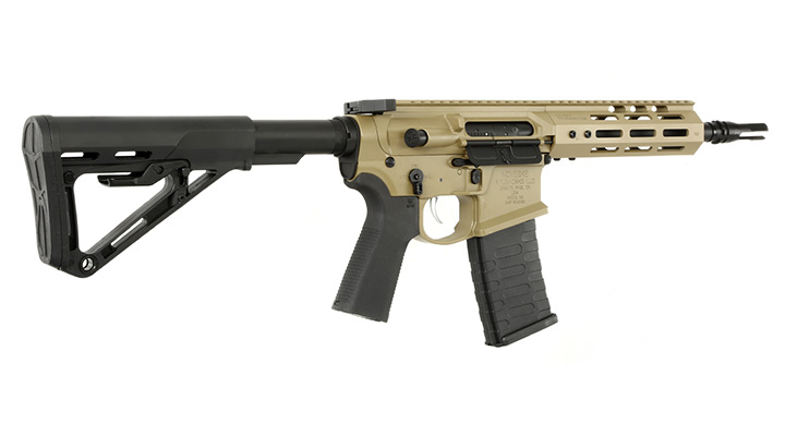 APS / EMG Noveske 7.94 Zoll SBR Gen. 4 eSilver Edge SDU-MosFet Vollmetall S-AEG 6mm BB Tan Bild 3