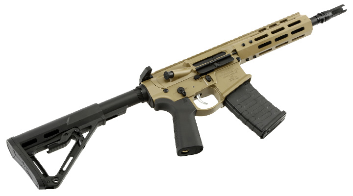APS / EMG Noveske 7.94 Zoll SBR Gen. 4 eSilver Edge SDU-MosFet Vollmetall S-AEG 6mm BB Tan Bild 5