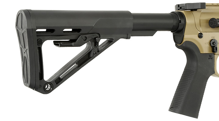 APS / EMG Noveske 7.94 Zoll SBR Gen. 4 eSilver Edge SDU-MosFet Vollmetall S-AEG 6mm BB Tan Bild 9