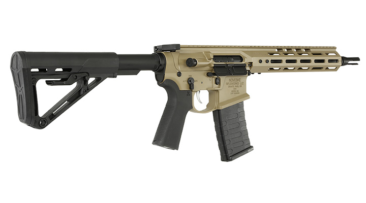 APS / EMG Noveske 10.5 Zoll Shorty Gen. 4 eSilver Edge SDU-MosFet 2.0 Vollmetall S-AEG 6mm BB Tan Bild 3