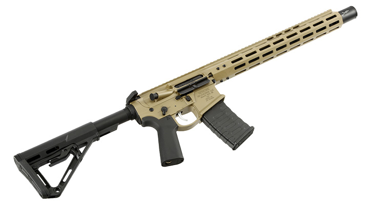 APS / EMG Noveske 13.5 Zoll Infidel Gen. 4 eSilver Edge SDU-MosFet 2.0 Vollmetall S-AEG 6mm BB Tan Bild 5