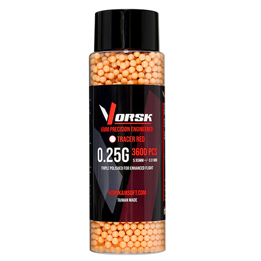 Vorsk Tracer Triple Polished QC BBs 0,25g 3.600er Flasche rot