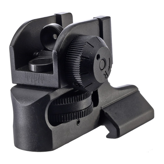 UTG AR15 Super Slim Fixed Rear Sight f. 21mm Schienen schwarz Bild 1