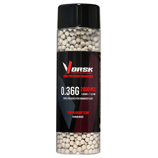 Vorsk Triple Polished QC BBs 0,36g 2.000er Flasche weiss