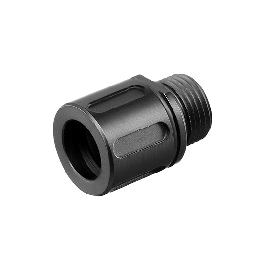 Vorsk Aluminium Schalldmpferadapter Set f. Pistolen 12mm+ auf 14mm- schwarz Bild 2