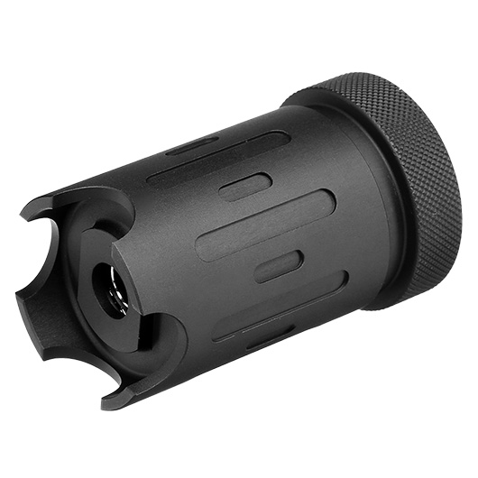 Acetech / SilencerCo Airsoft Blast Shield Aluminium Mini Tracer Unit inkl. integriertem Akku 14mm- schwarz