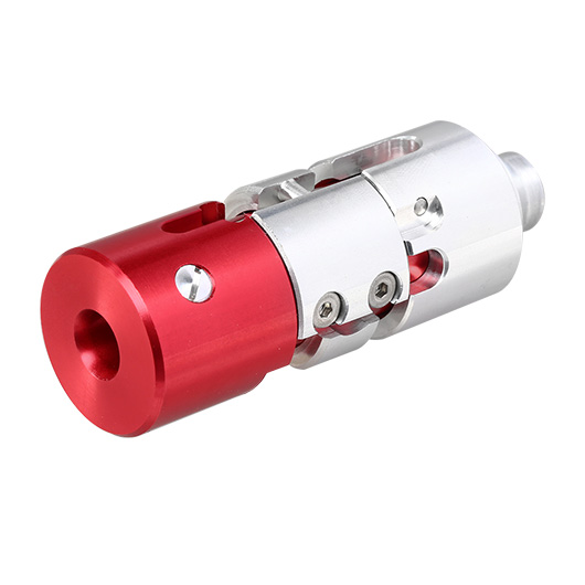 Lambda CNC Aluminium Hop-Up Chamber AEG-System Ver. 3.0 silber / rot f. TM VSR-10 Gewehre Bild 2