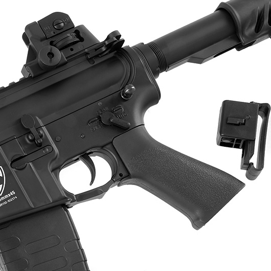 APS Speed Draw Lite Grtelclip / Beltclip fr M4 / AR-15 Airsoft Gewehre mit schraubbarem Gehusestift schwarz Bild 4