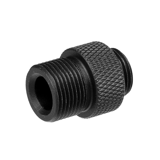 G&G Aluminium Silencer Adapter 12mm- Innen auf 14mm- Auen schwarz