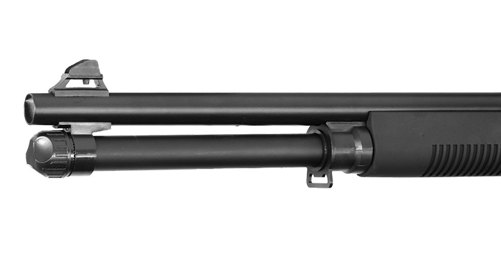 D.E. M56-DL 3 Rounds Multi-Shot Pumpgun Flex-Stock Springer schwarz Bild 6