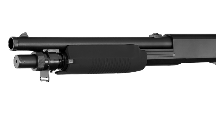 D.E. M56-A 3 Rounds Multi-Shot Pumpgun Fixed Stock Springer schwarz Bild 6