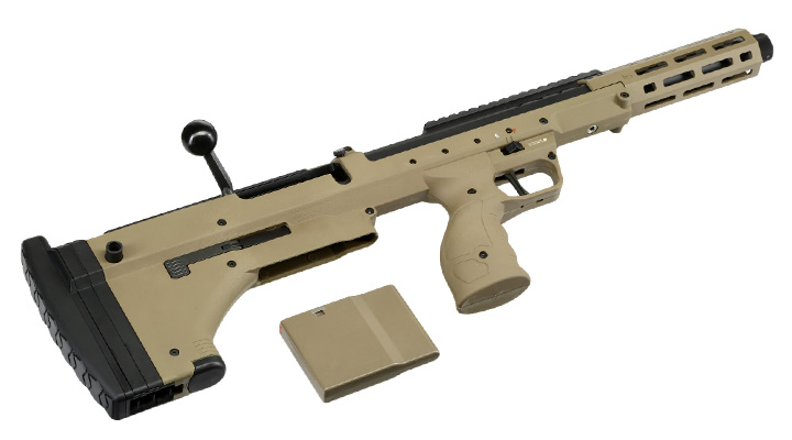 Silverback Desert Tech SRS-A2 / M2 Sport 16 Zoll Pull-Bolt Bullpup Springer 6mm BB Flat Dark Earth Bild 5