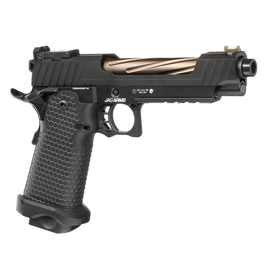 Jag Arms Hi-Capa 5.1 GMX 1.0 Vollmetall GBB 6mm BB schwarz / bronze Bild 7