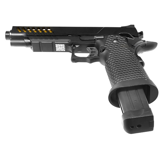 Jag Arms Hi-Capa 5.1 GMX 2.0 Vollmetall GBB 6mm BB schwarz / gold Bild 5