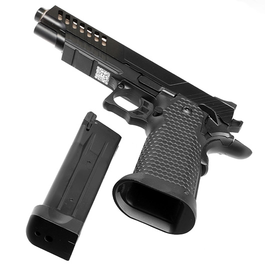 Jag Arms Hi-Capa 5.1 GMX 2.0 Vollmetall GBB 6mm BB schwarz / bronze Bild 6