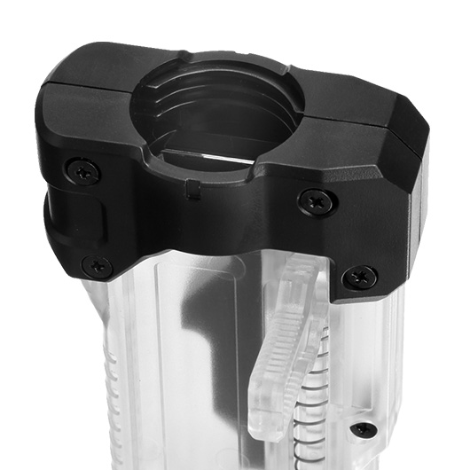 Satellite High Bullet BB Loader Plus Speedloader f. M4 AEG / S-AEG / GBB Magazine transparent Bild 5