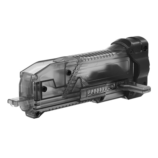 Satellite High Bullet BB Loader Plus Speedloader f. M4 AEG / S-AEG / GBB Magazine rauch-transparent