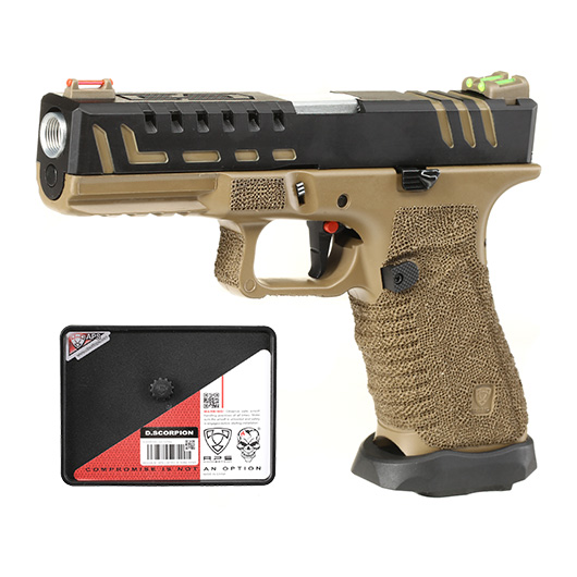 APS Scorpion D-Mod mit Metallschlittten CO2BB 6mm BB Dark Earth