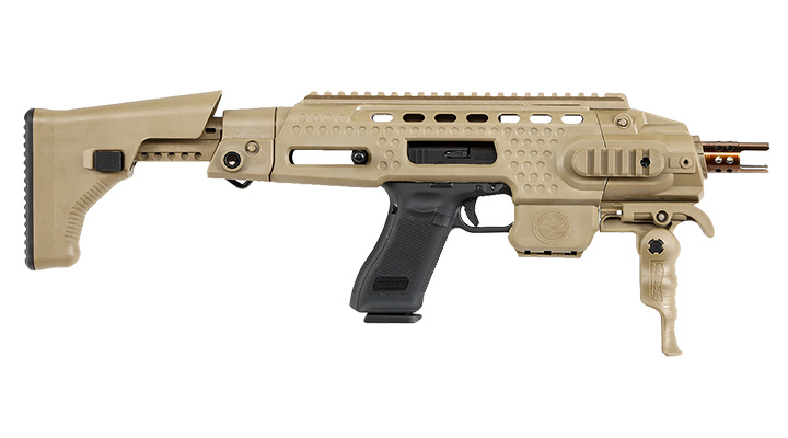 APS Caribe Carbine Conversion Kit f. TM / KSC / WE / VFC G17 / G18C GBB Pistolen Dark Earth Bild 2