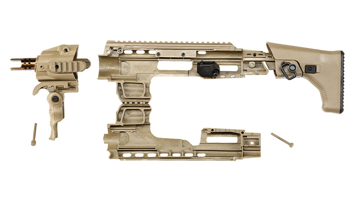 APS Caribe Carbine Conversion Kit f. TM / KSC / WE / VFC G17 / G18C GBB Pistolen Dark Earth Bild 8