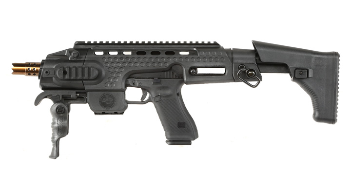 APS Caribe Carbine Conversion Kit f. TM / KSC / WE / VFC G17 / G18C GBB Pistolen schwarz Bild 1