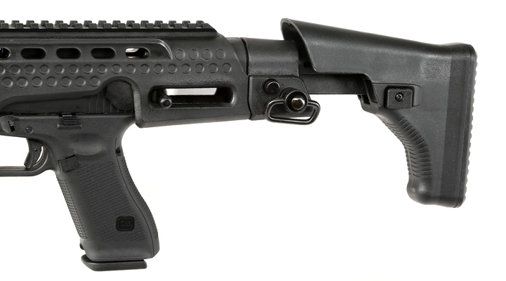 APS Caribe Carbine Conversion Kit f. TM / KSC / WE / VFC G17 / G18C GBB Pistolen schwarz Bild 10