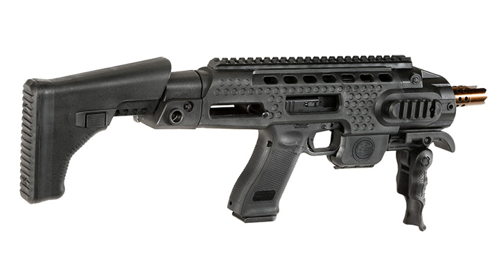 APS Caribe Carbine Conversion Kit f. TM / KSC / WE / VFC G17 / G18C GBB Pistolen schwarz Bild 3