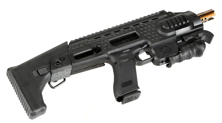 APS Caribe Carbine Conversion Kit f. TM / KSC / WE / VFC G17 / G18C GBB Pistolen schwarz Bild 4