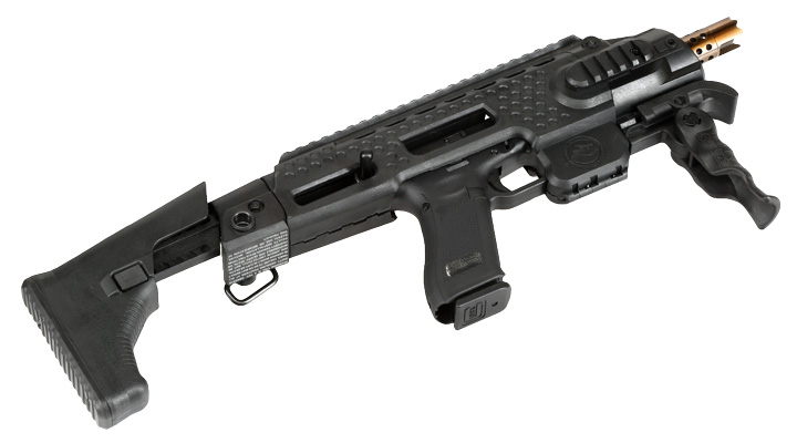 APS Caribe Carbine Conversion Kit f. TM / KSC / WE / VFC G17 / G18C GBB Pistolen schwarz Bild 5