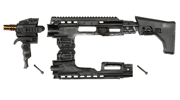APS Caribe Carbine Conversion Kit f. TM / KSC / WE / VFC G17 / G18C GBB Pistolen schwarz Bild 8