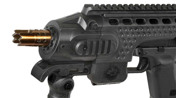 APS Caribe Carbine Conversion Kit f. TM / KSC / WE / VFC G17 / G18C GBB Pistolen schwarz Bild 9