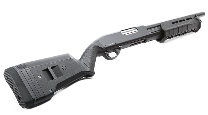 Cyma M870 MP-Style Shotgun Medium-Type Tri-Barrel Vollmetall Springer 6mm BB schwarz Bild 4