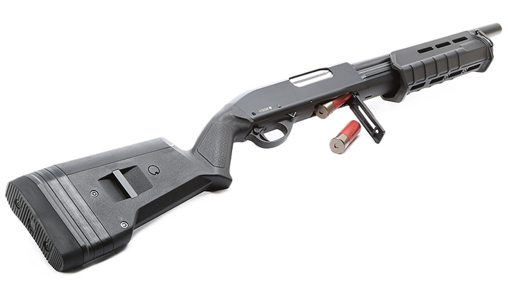 Cyma M870 MP-Style Shotgun Medium-Type Tri-Barrel Vollmetall Springer 6mm BB schwarz Bild 5