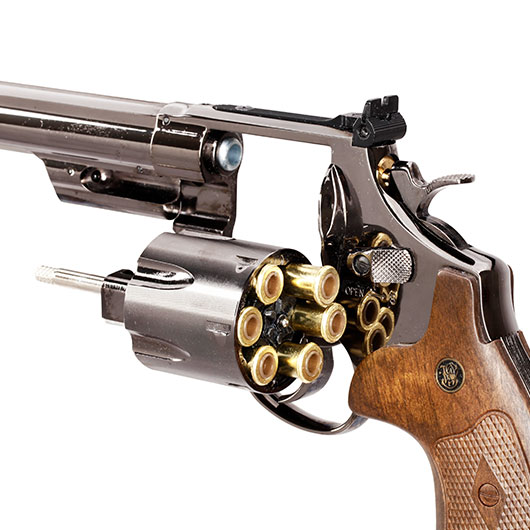 Smith & Wesson Model 29 8 3/8 Zoll Vollmetall CO2 Revolver 6mm BB Black-Chrome-Finish Bild 7