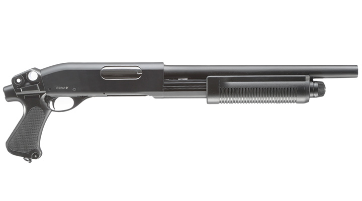Cyma M870 Combat Shotgun Short-Type Tri-Barrel Vollmetall Springer 6mm BB schwarz Bild 2