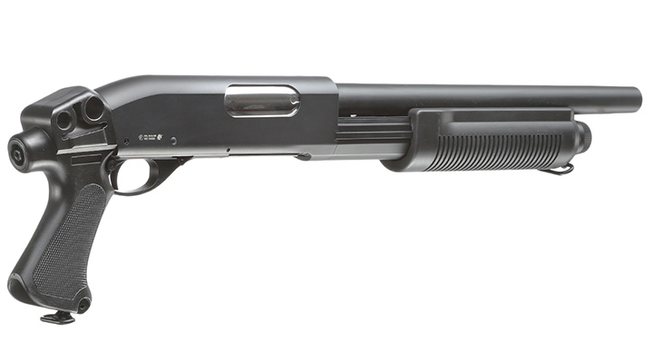 Cyma M870 Combat Shotgun Short-Type Tri-Barrel Vollmetall Springer 6mm BB schwarz Bild 3