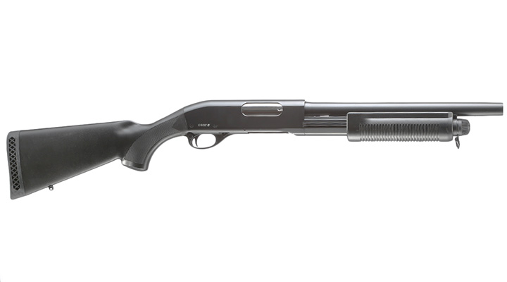 Cyma M870 Sheriff Shotgun Medium-Type Tri-Barrel Vollmetall Springer 6mm BB schwarz Bild 2