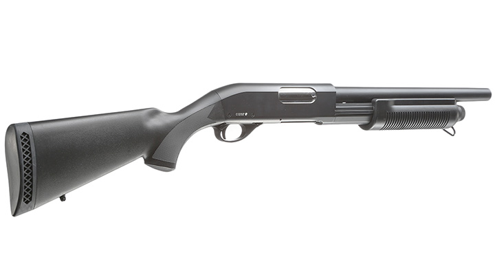 Cyma M870 Sheriff Shotgun Medium-Type Tri-Barrel Vollmetall Springer 6mm BB schwarz Bild 3