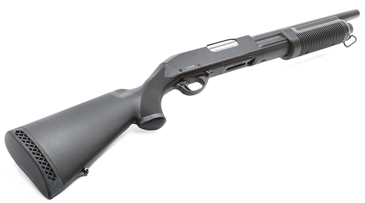 Cyma M870 Sheriff Shotgun Medium-Type Tri-Barrel Vollmetall Springer 6mm BB schwarz Bild 4