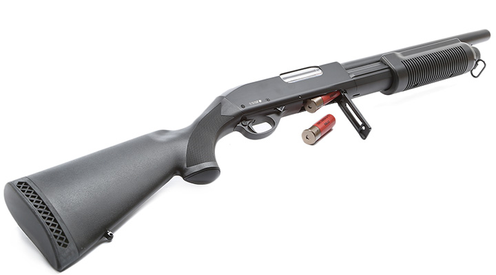 Cyma M870 Sheriff Shotgun Medium-Type Tri-Barrel Vollmetall Springer 6mm BB schwarz Bild 5