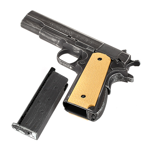 AiRReX M1911A1 Vollmetall GBB 6mm BB Molon Labe Light Used-Look Edition Bild 6