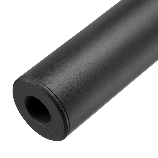 King Arms Light Weight Aluminium Silencer 250 x 30mm 14mm+ / 14mm- schwarz Bild 4