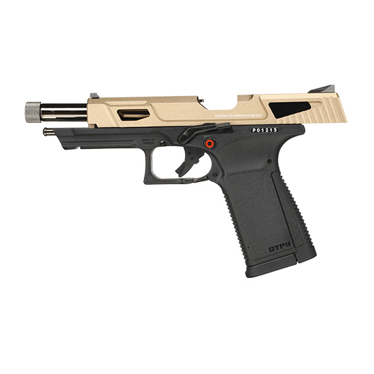 G&G GTP9 MS Airsoftpistole mit Metallschlitten GBB 6mm BB Desert Tan inkl. Pistolenkoffer Bild 1
