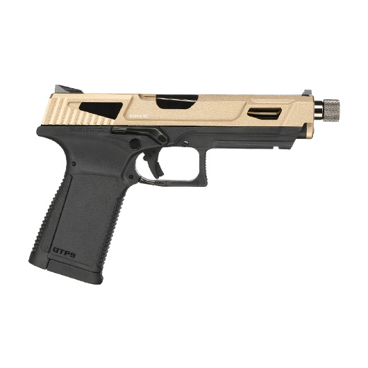 G&G GTP9 MS Airsoftpistole mit Metallschlitten GBB 6mm BB Desert Tan inkl. Pistolenkoffer Bild 2