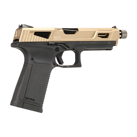 G&G GTP9 MS Airsoftpistole mit Metallschlitten GBB 6mm BB Desert Tan inkl. Pistolenkoffer Bild 3