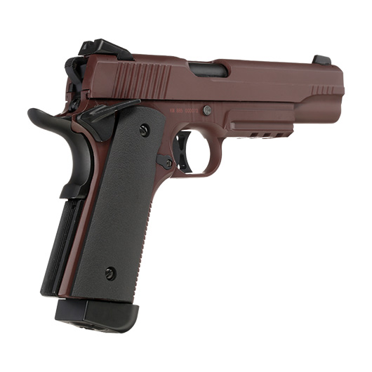 Double Bell M1911 Tactical Vollmetall CO2BB 6mm BB Crimson Brown inkl. Pistolenkoffer Bild 4